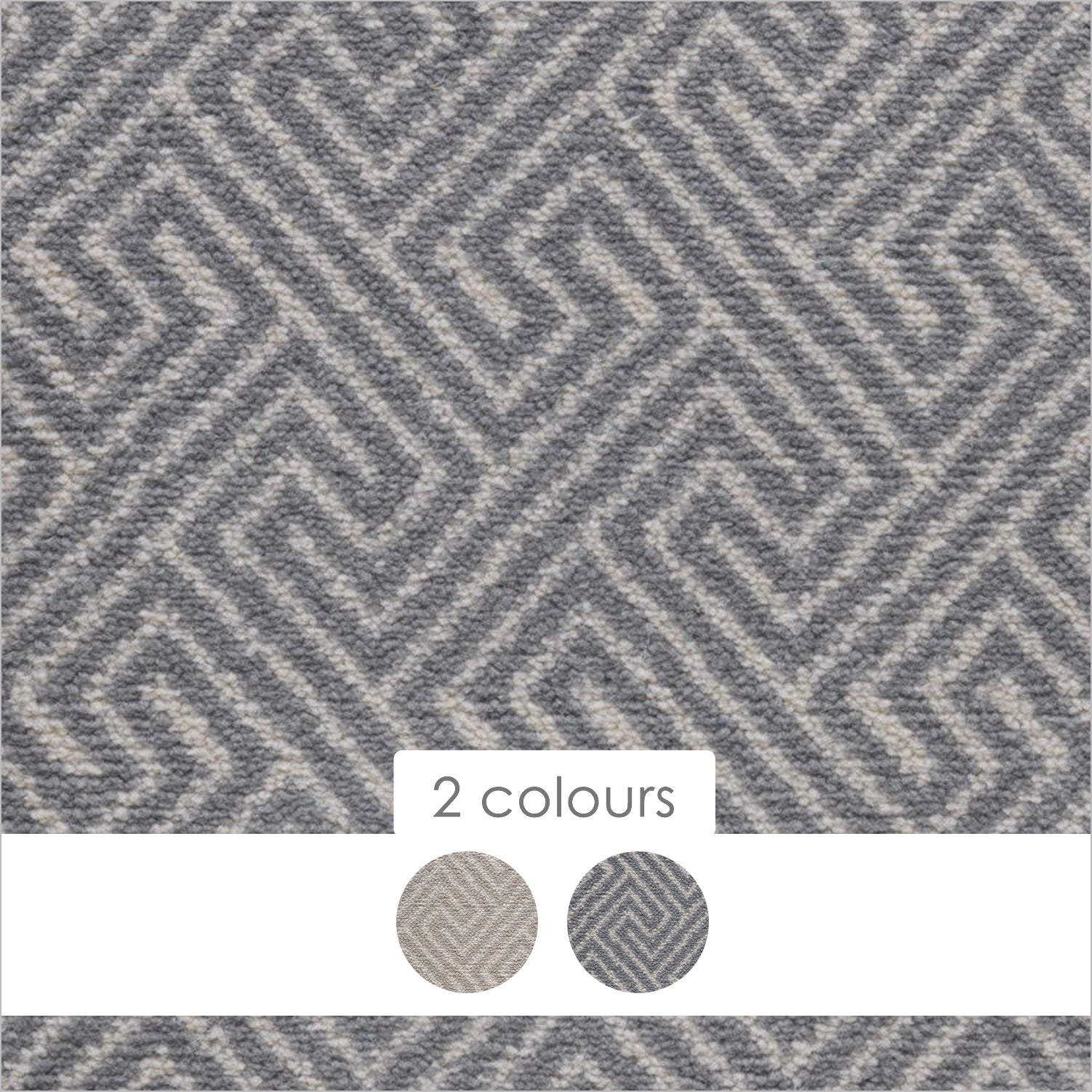 Axminster Carpets Modern Classics Geometric 100% Wool Woven Axminster Carpet - 3.66M Wide