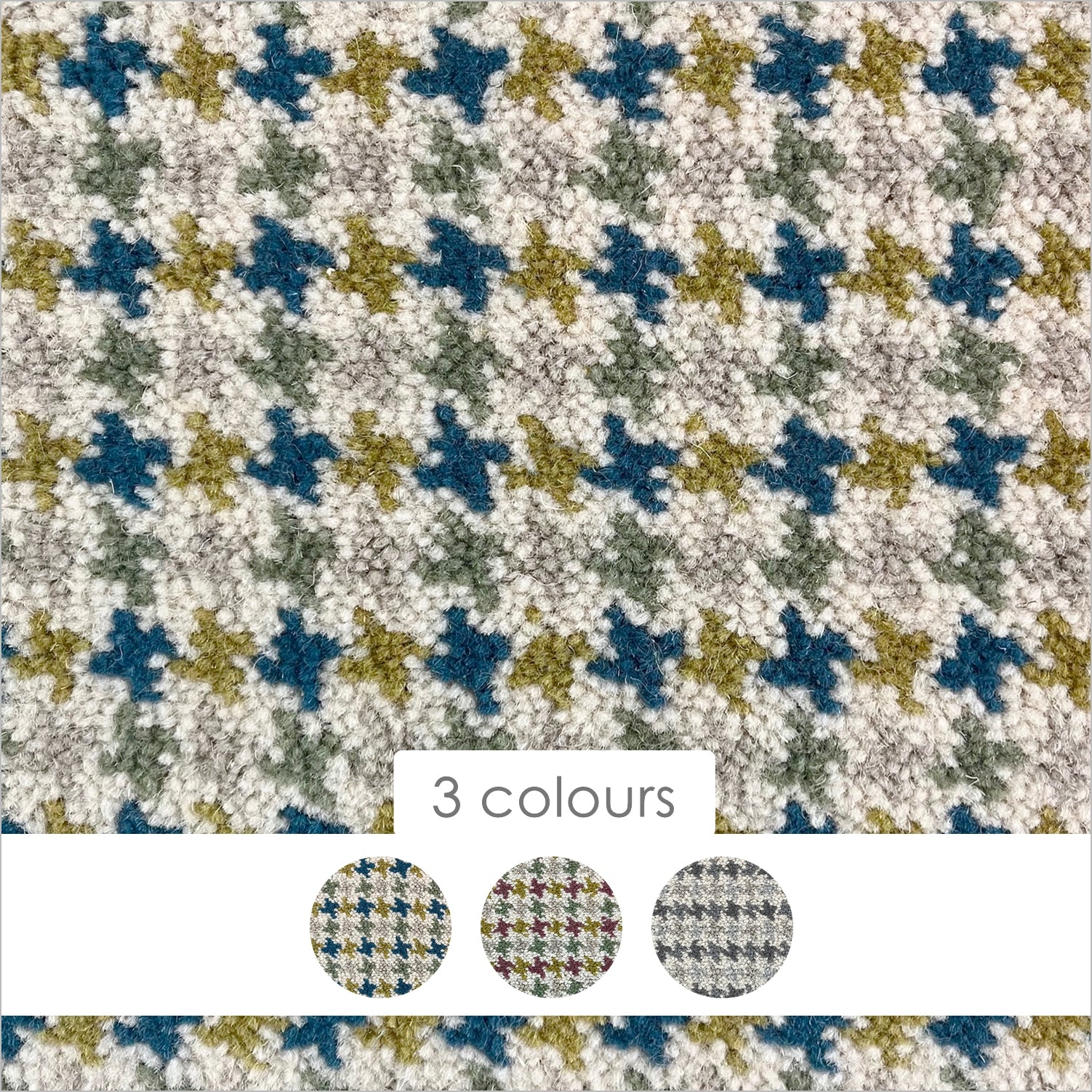 Axminster Carpets Modern Classics Houndstooth 100% Wool Woven Axminster Carpet - 3.66M Wide