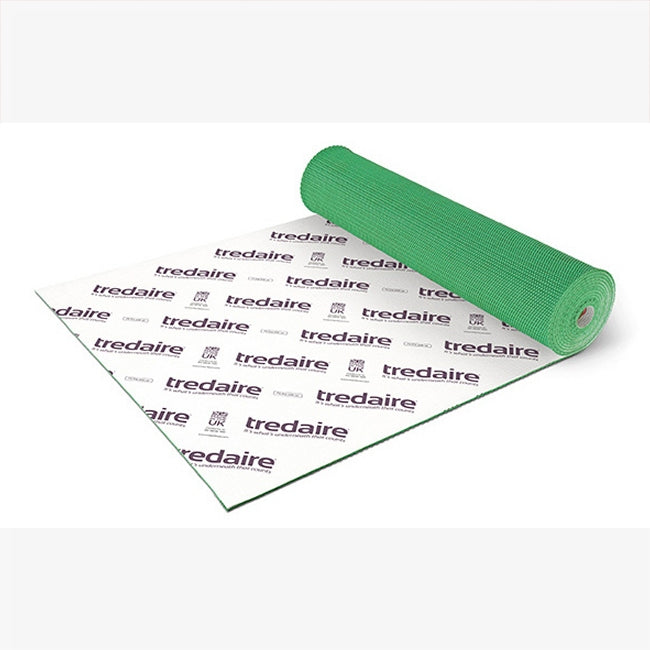 Tredaire Colours Green 10.3mm Sponge Rubber Underlay - 10.96m2 Full Roll