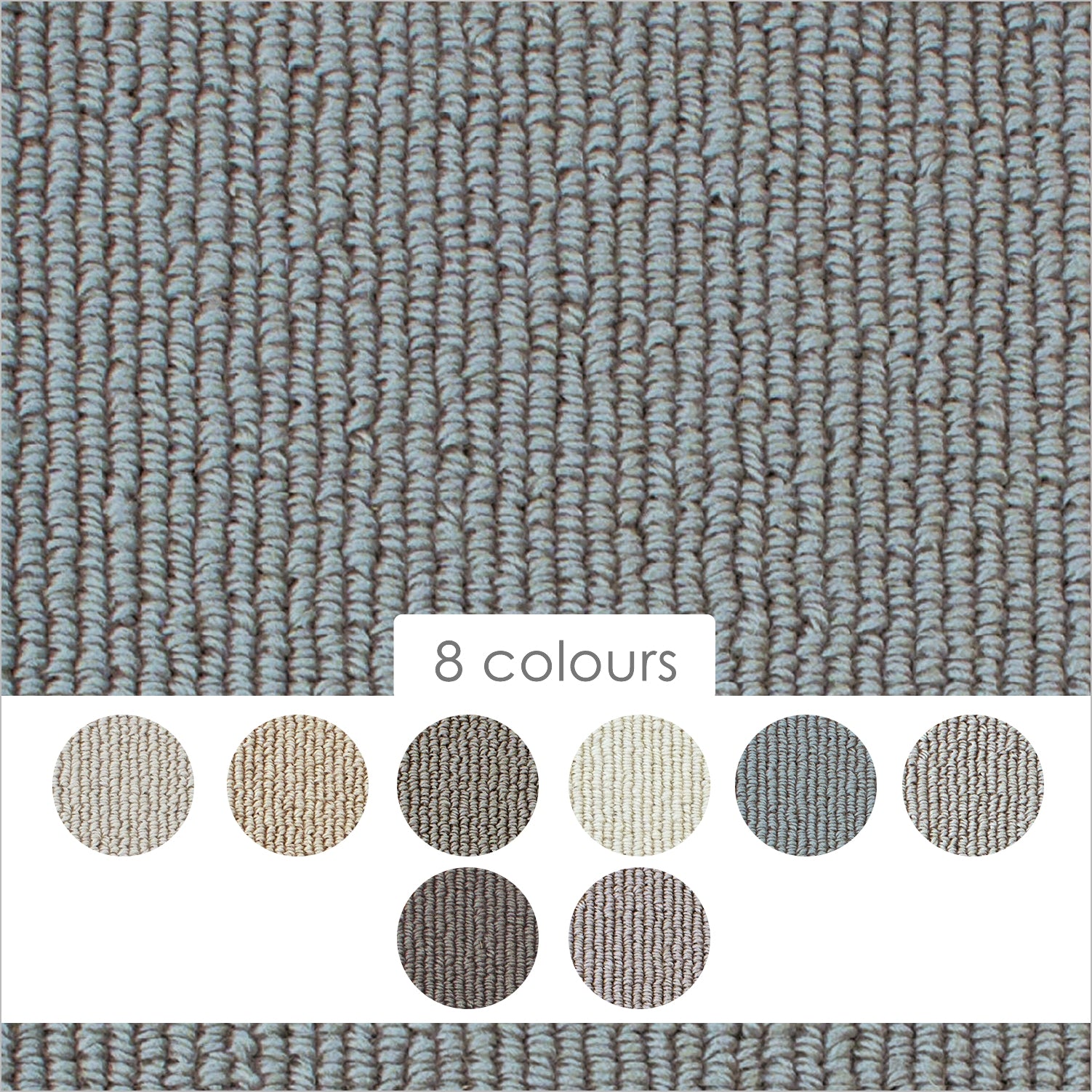 Causeway Carpets Firenze Blossom 100% Wool Loop Pile Carpet