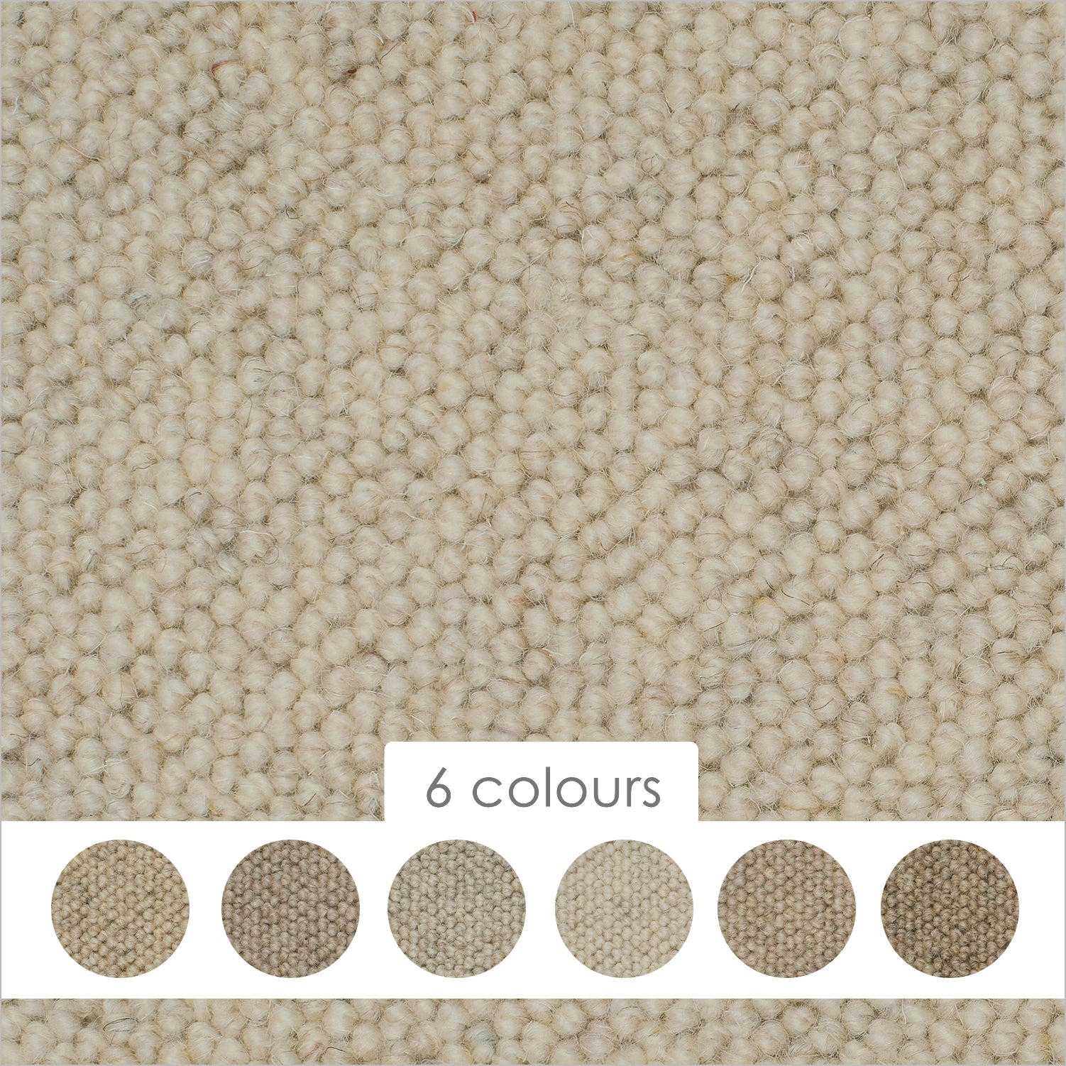 Causeway Carpets Galway Weave 100% Wool Loop Pile Carpet