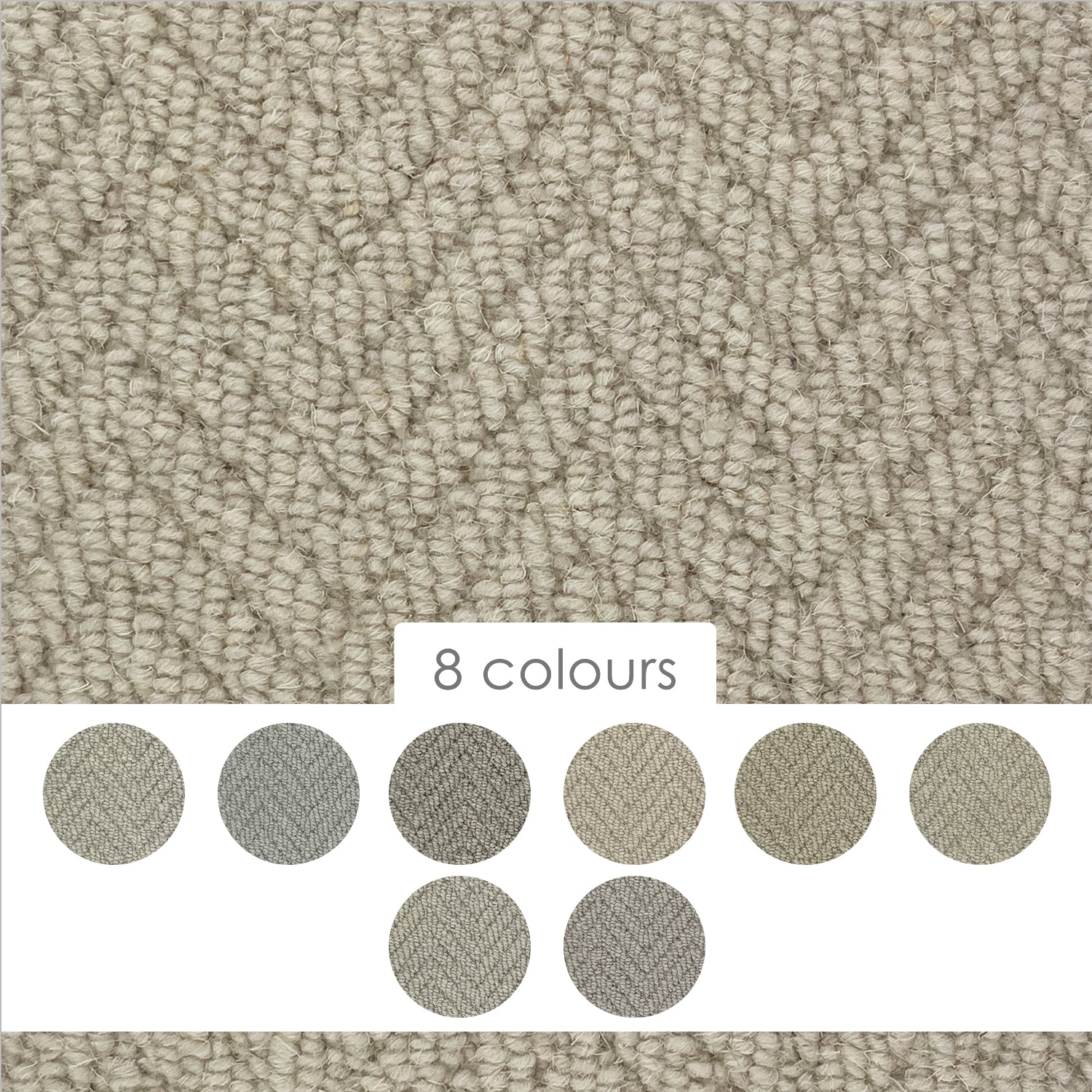 Hugh Mackay Natural Origins Herringbone 100% Wool Loop Carpet