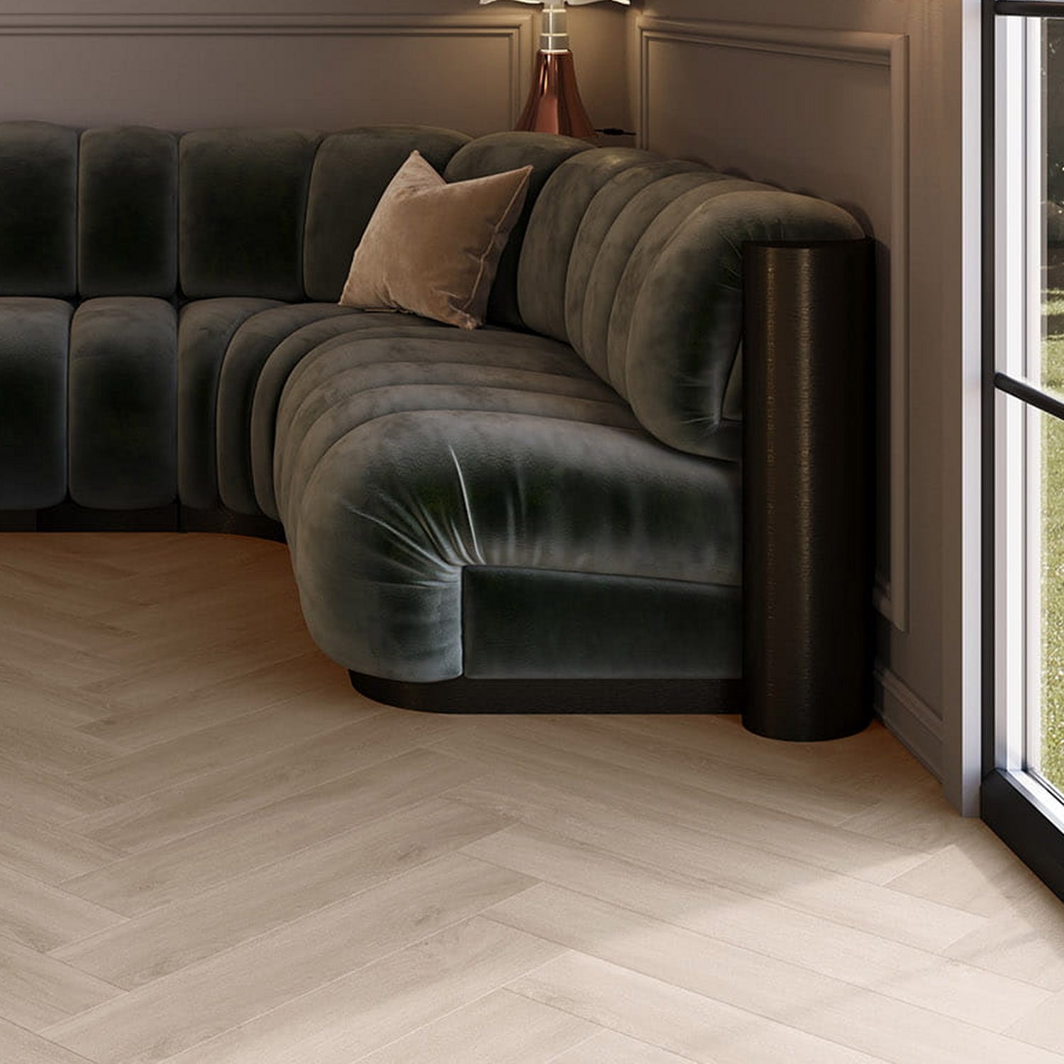 Invictus Maximus Click LVT Flooring in Divine Oak Pure Parquet - 1.509m2 Full Pack
