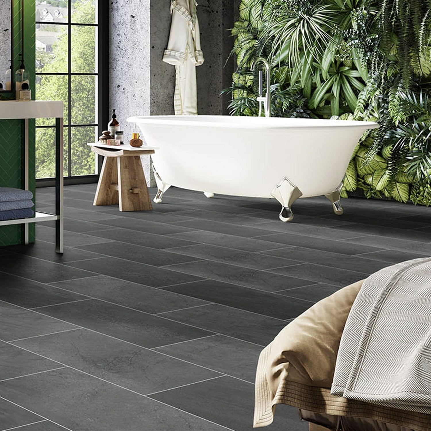 Invictus Maximus Click LVT Flooring in Groovy Granite Lava - 1.44m2 Full Pack