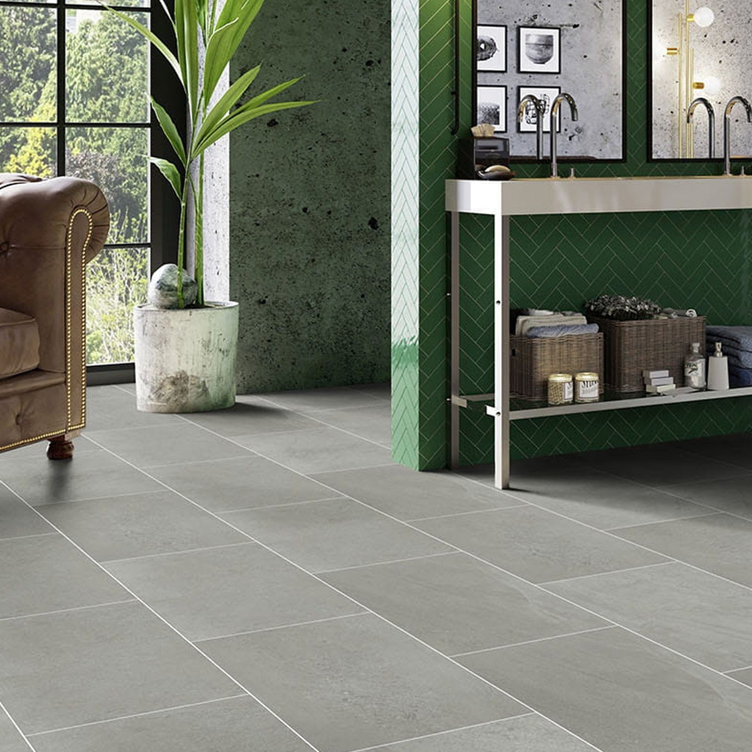 Invictus Maximus Click LVT Flooring in Groovy Granite Shadow - 1.44m2 Full Pack