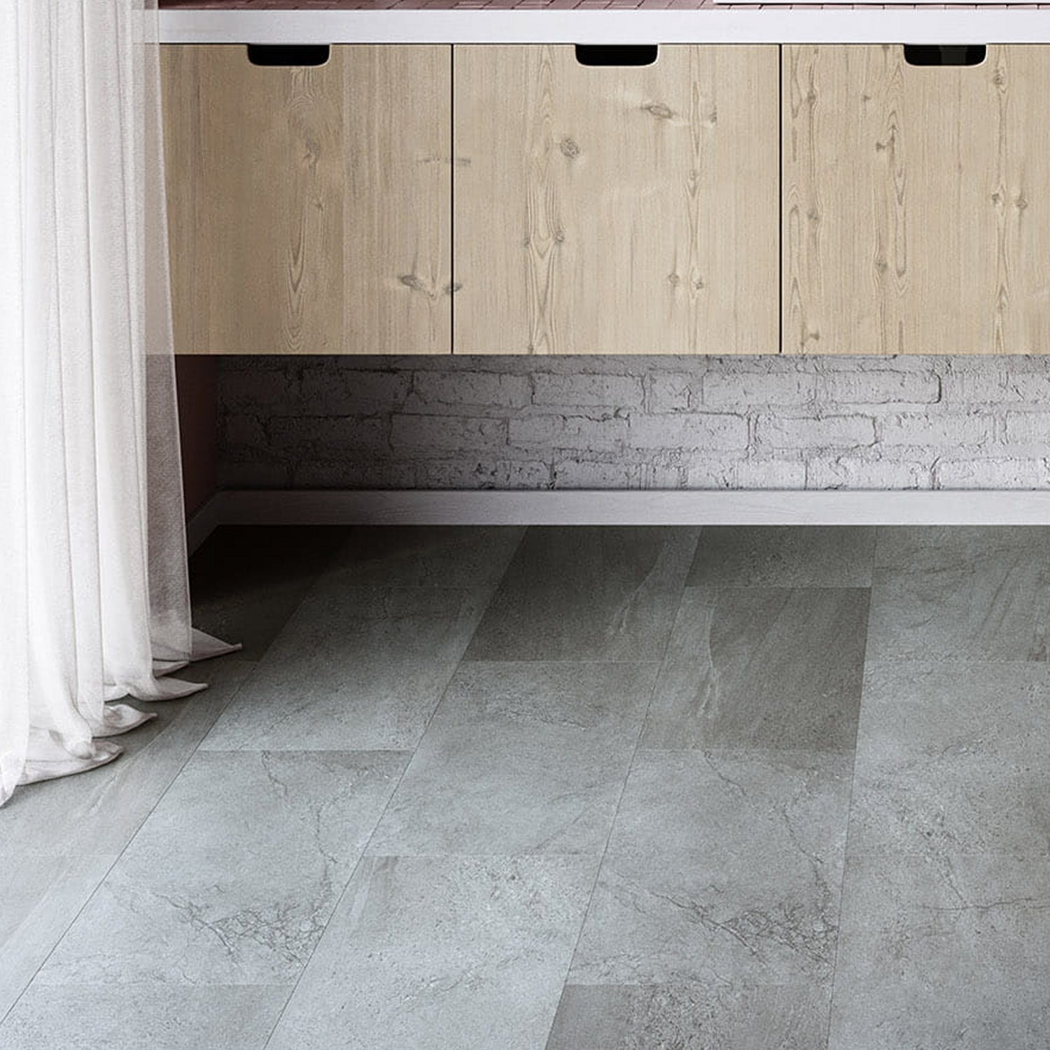 Invictus Maximus Gluedown LVT Flooring in Groovy Granite Steel - 3.34m2 Full Pack