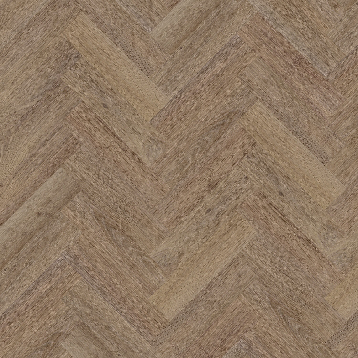 Invictus Maximus Gluedown LVT Flooring in Highland Oak Roasted Herringbone - 3.37m2 Full Pack