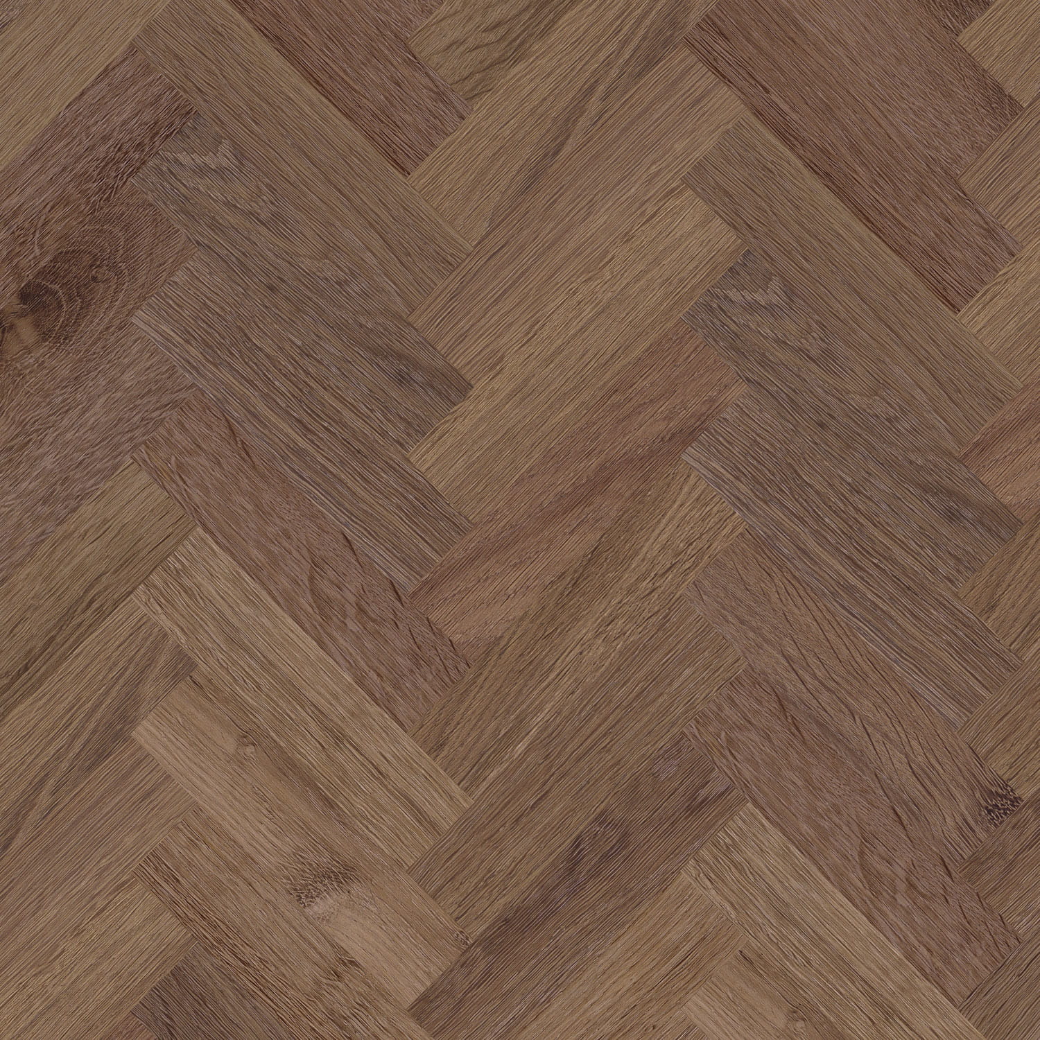 Invictus Maximus Gluedown LVT Flooring in Highland Oak Chocolate Parquet - 1.4m2 Full Pack
