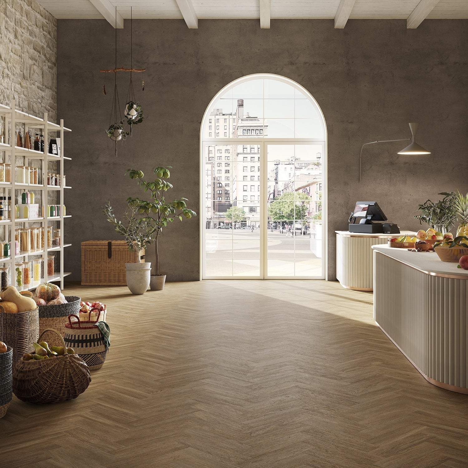 Invictus Maximus Gluedown LVT Flooring in New England Oak Toffee Parquet - 1.4m2 Full Pack