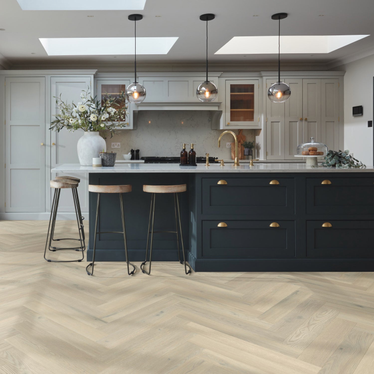 Karndean Art Select Gluedown LVT Flooring in Basque Oak Herringbone SM-RL26 - 3.25m2 Full Pack