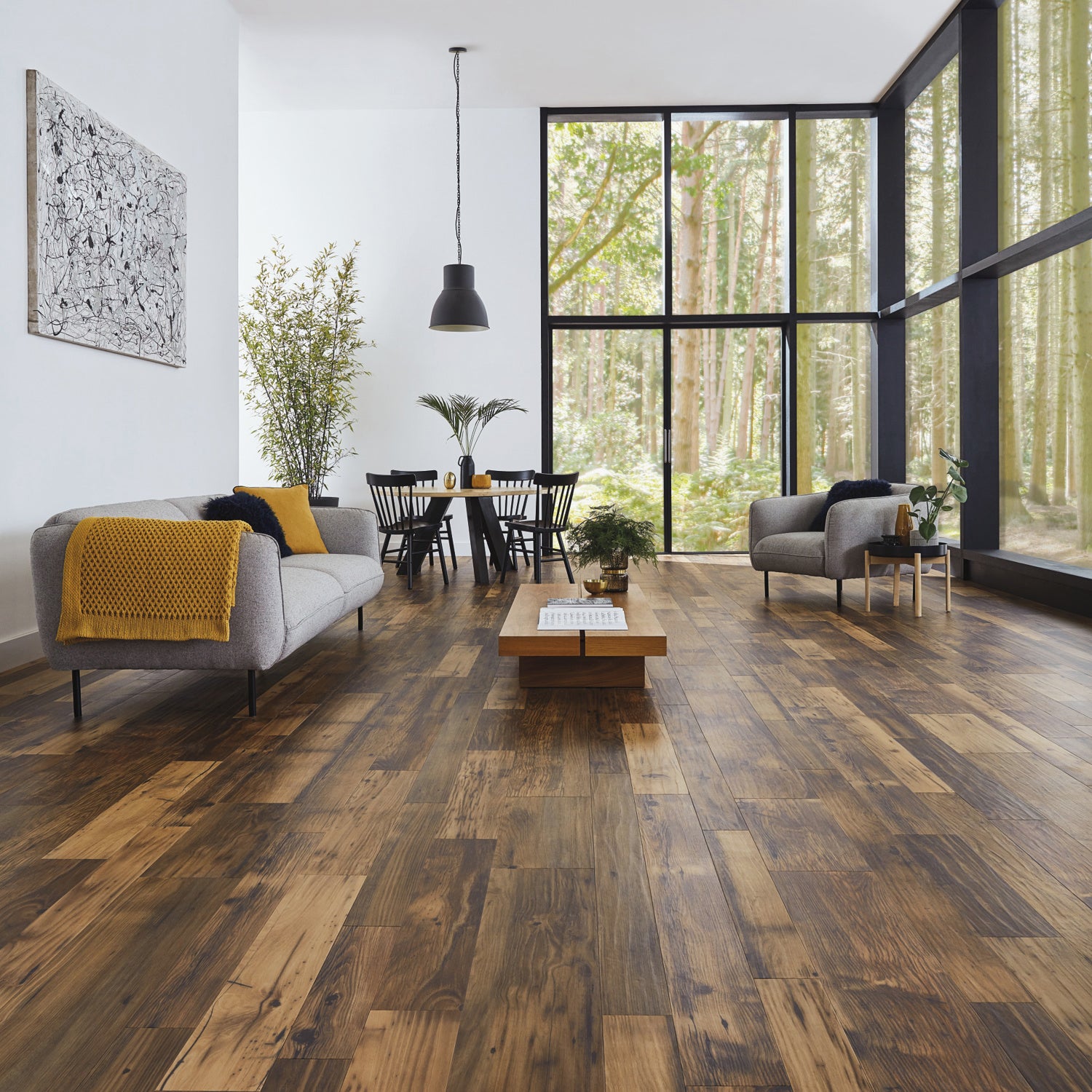 Karndean Art Select Gluedown LVT Flooring in Reclaimed Chestnut Random Plank RPL-EW21 - 3.9m2 Full Pack