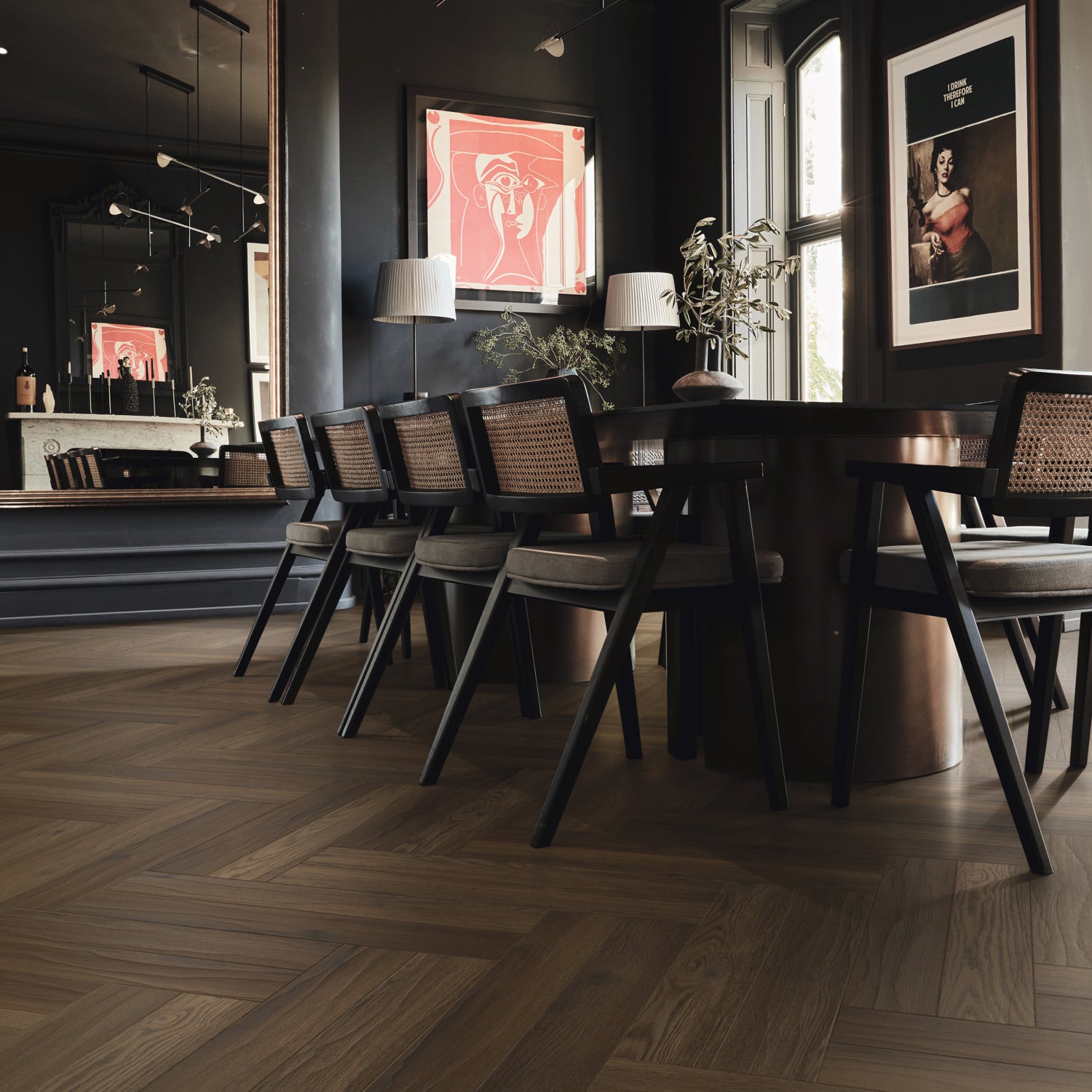 Karndean Art Select Gluedown LVT Flooring in Serrano Oak Herringbone SM-RL28 - 3.25m2 Full Pack