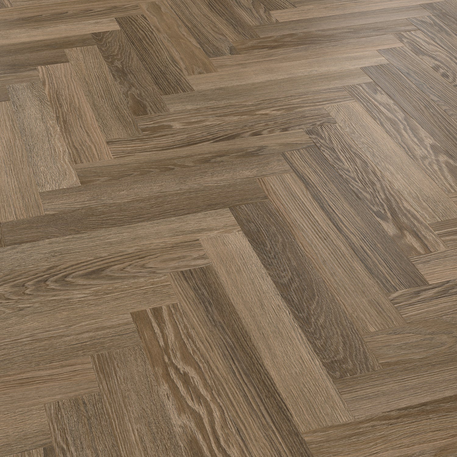 Karndean Knight Tile Gluedown LVT Flooring in Cocoa Limed Oak Herringbone SM-KP165 - 3.34m2 Full Pack