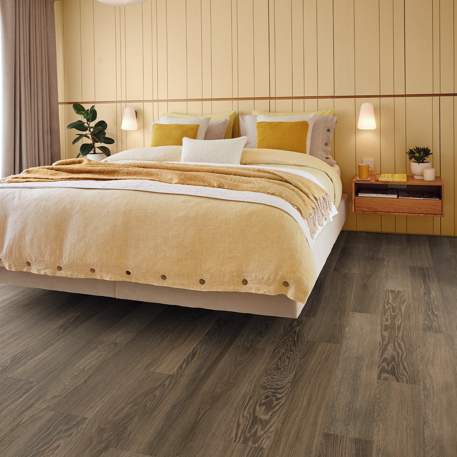 Karndean Knight Tile Gluedown LVT Flooring in Cocoa Limed Oak KP165 - 3.34m2 Full Pack