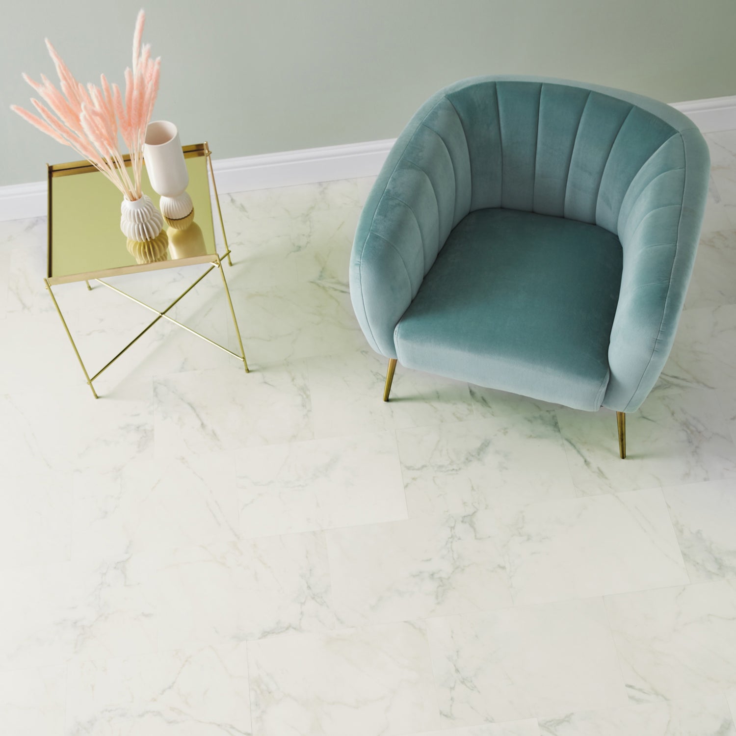 Karndean Knight Tile Gluedown LVT Flooring in Glacial Marble ST27 - 3.34m2 Full Pack