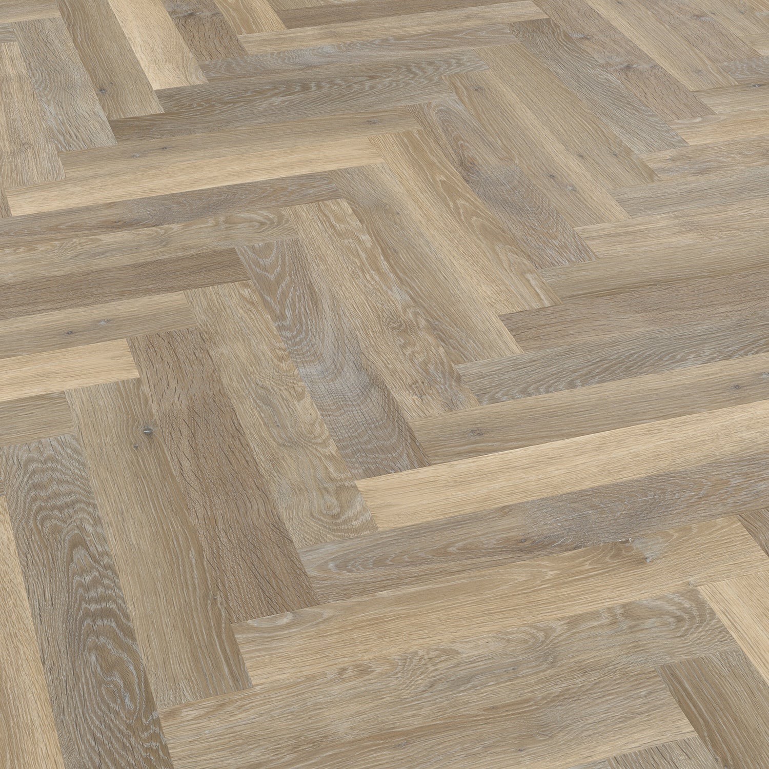 Karndean Knight Tile Gluedown LVT Flooring in Lime Washed Oak Herringbone SM-KP99 - 3.34m2 Full Pack