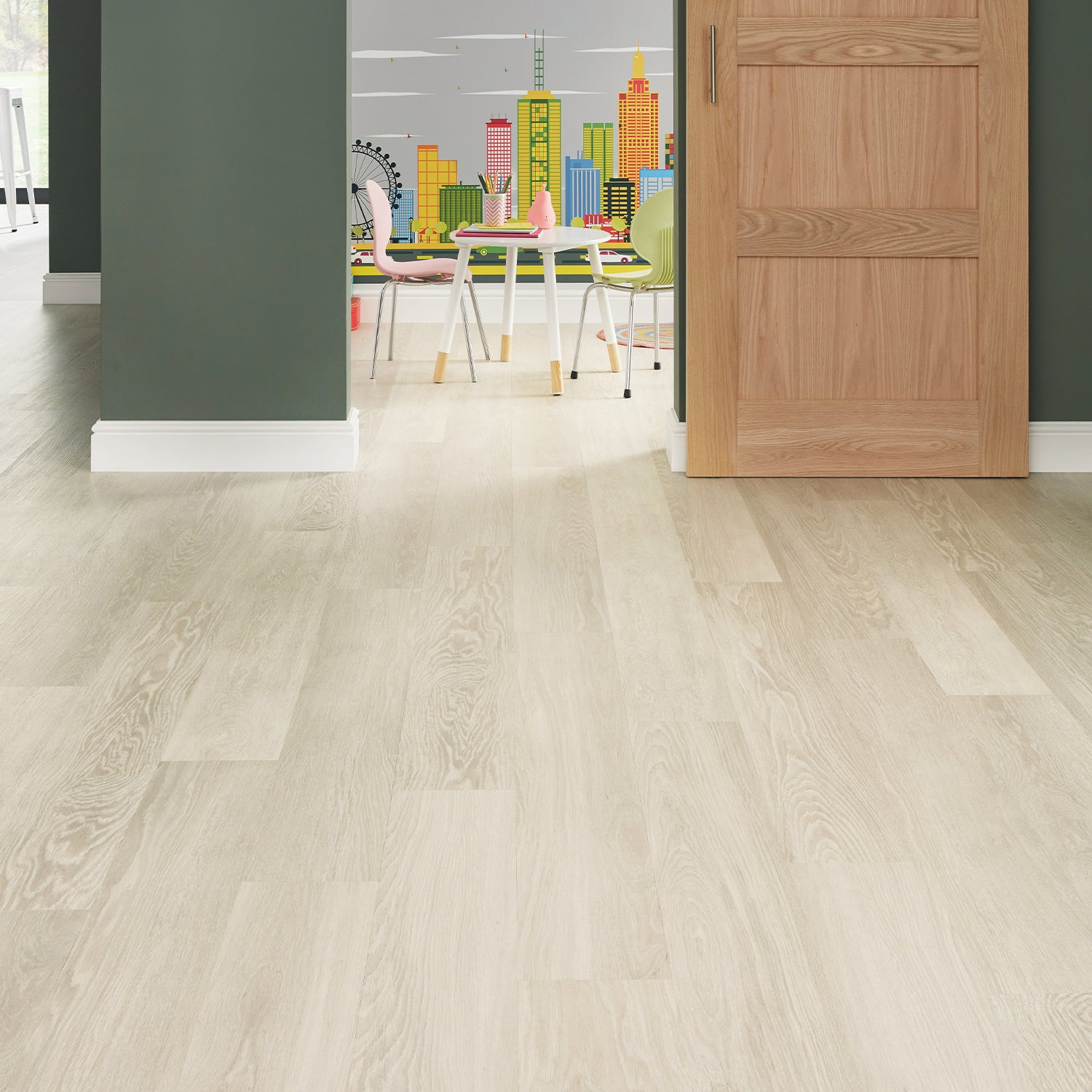 Karndean Knight Tile Gluedown LVT Flooring in Nordic Limed Oak KP153 - 3.34m2 Full Pack