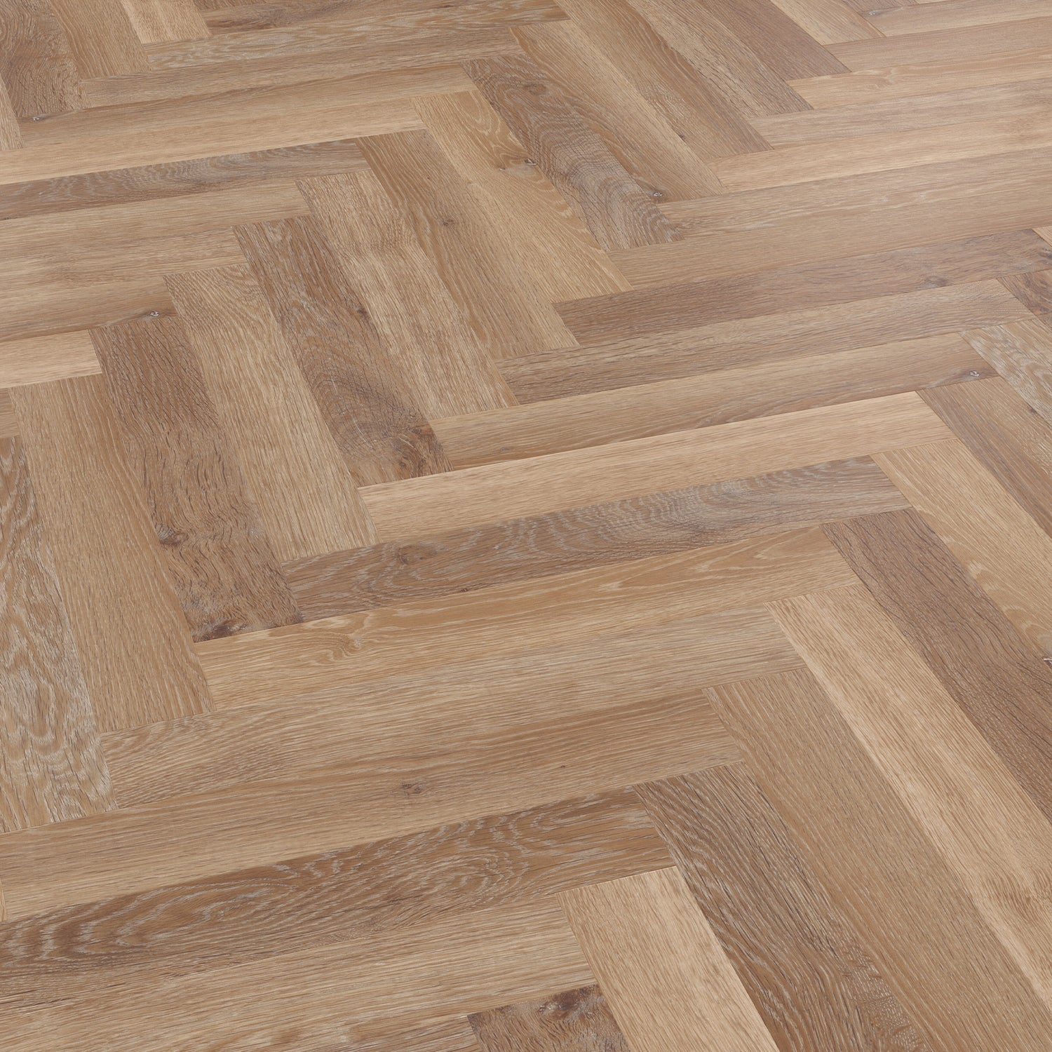 Karndean Knight Tile Gluedown LVT Flooring in Pale Limed Oak Herringbone SM-KP94 - 3.34m2 Full Pack