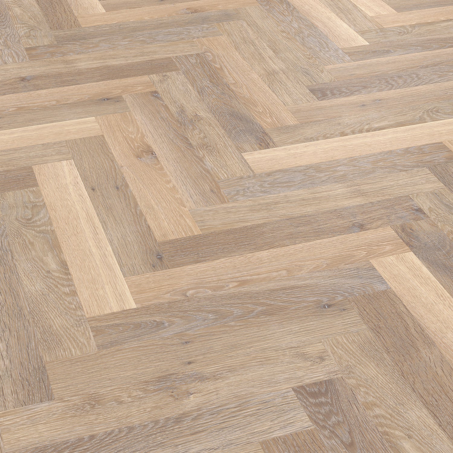 Karndean Knight Tile Gluedown LVT Flooring in Rose Washed Oak Herringbone SM-KP95 - 3.34m2 Full Pack