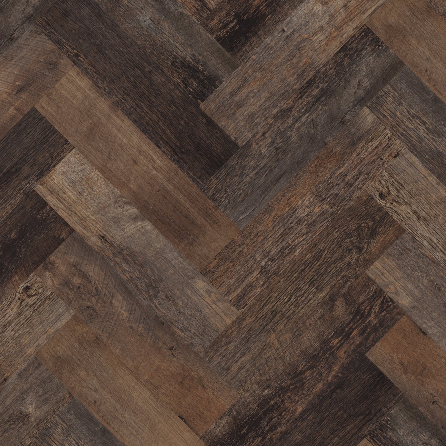 Karndean Van Gogh Gluedown LVT Flooring in Salvaged Barnwood Herringbone SM-VGW123T - 3.29m2 Full Pack