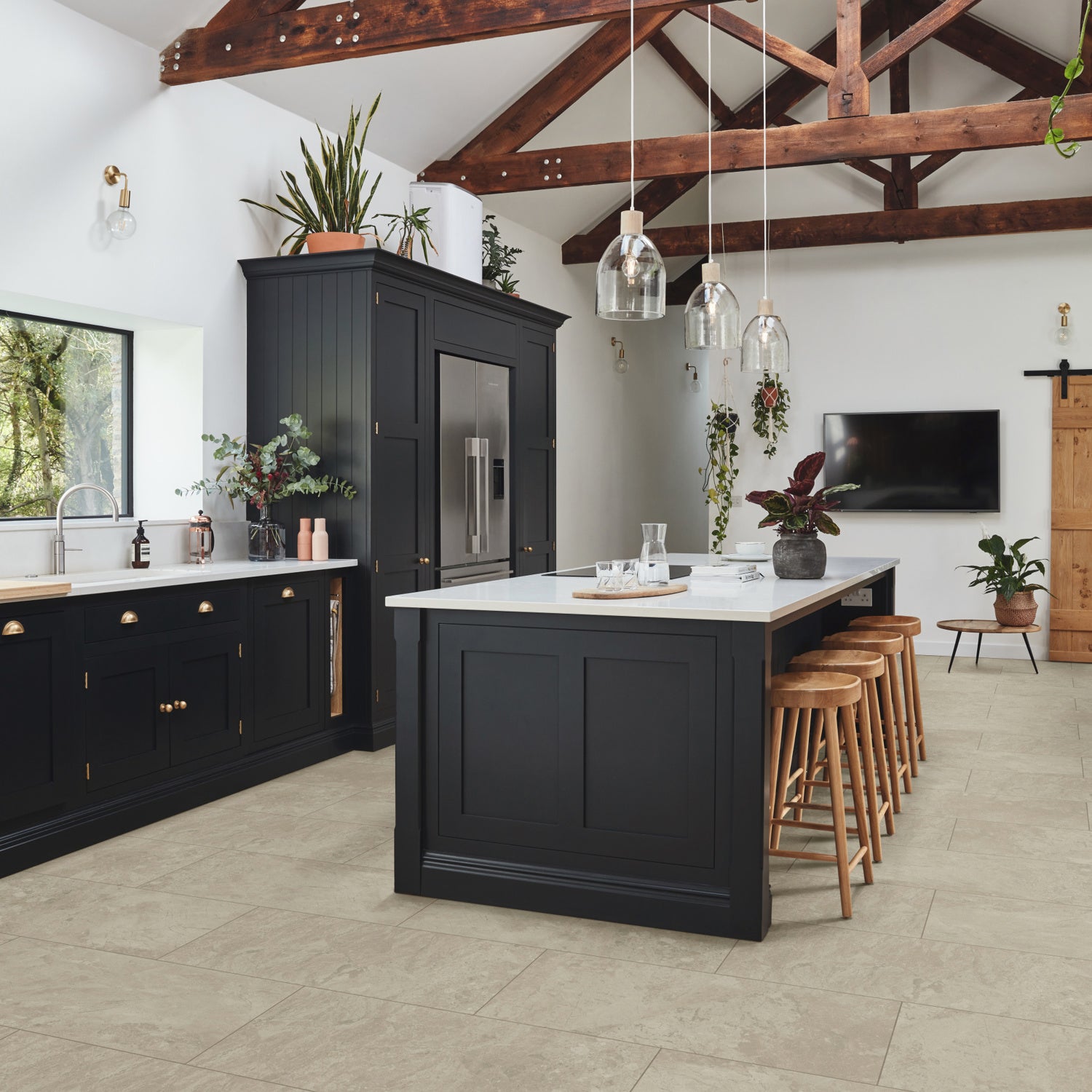 Karndean Van Gogh Gluedown LVT Flooring in Tortora Breccia Marble VGT3018 - 3.34m2 Full Pack
