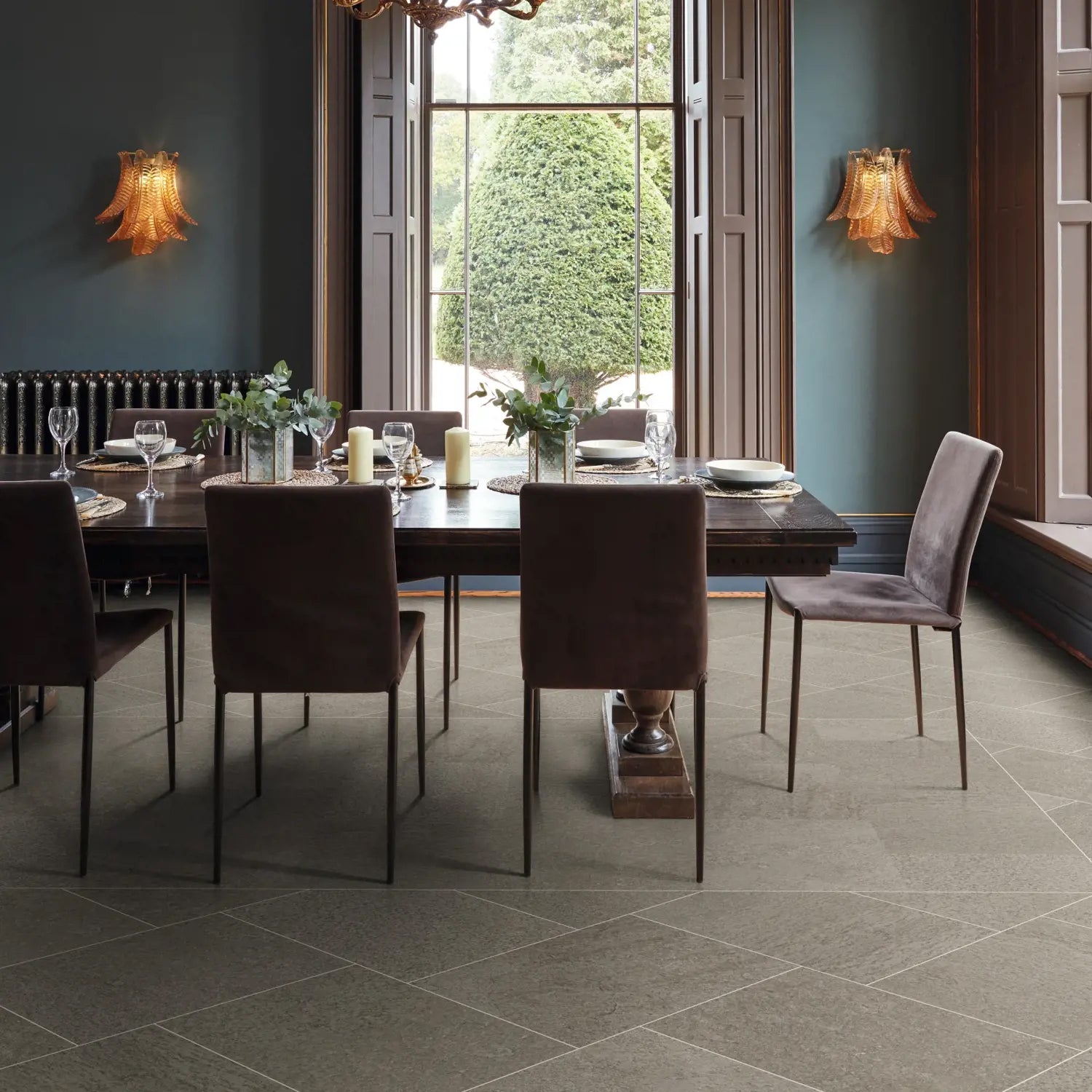 Karndean Van Gogh Gluedown LVT Flooring in Tuscan Slate VGT2421 - 3.34m2 Full Pack