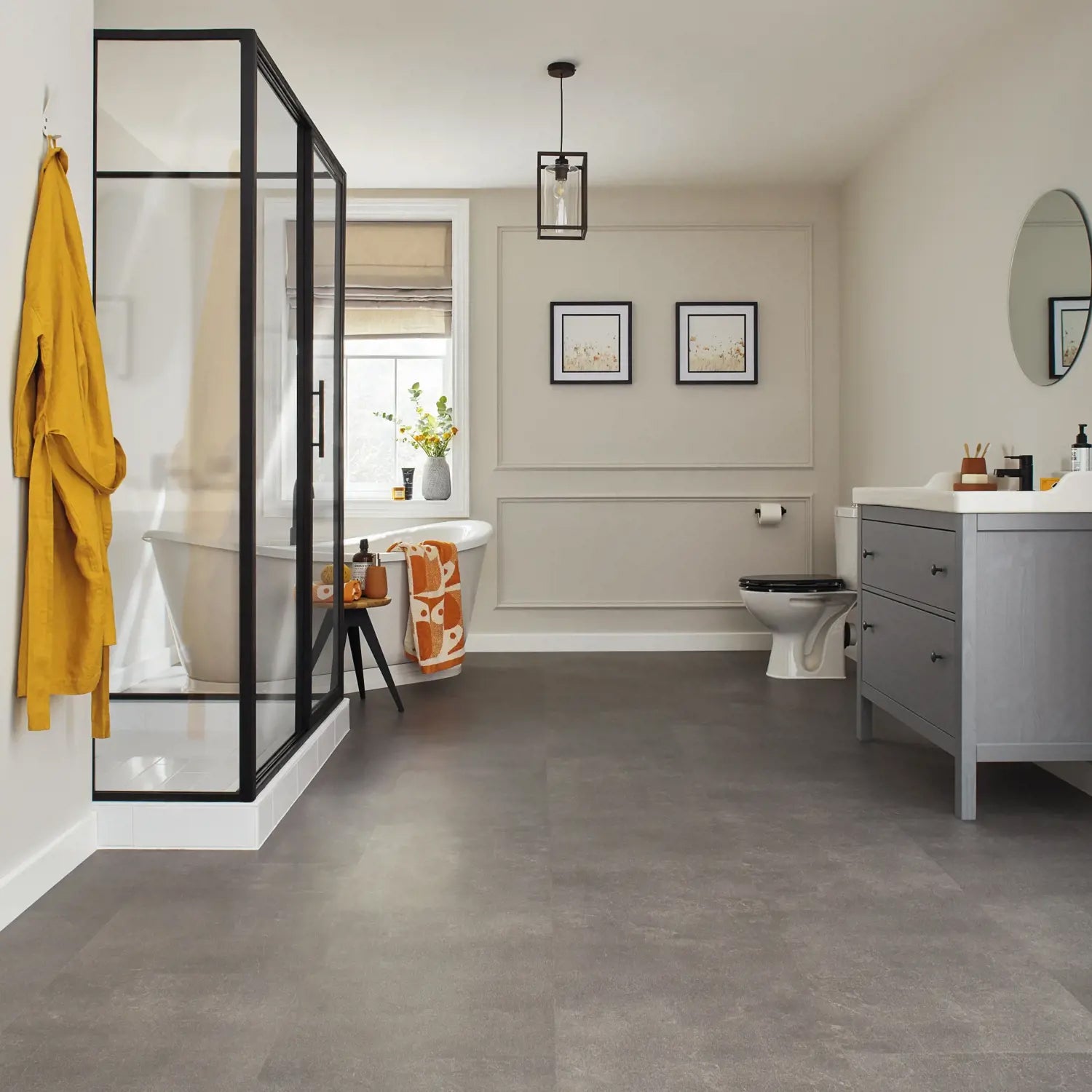 Karndean Van Gogh Gluedown LVT Flooring in Urban Grey VGT2402 - 3.34m2 Full Pack