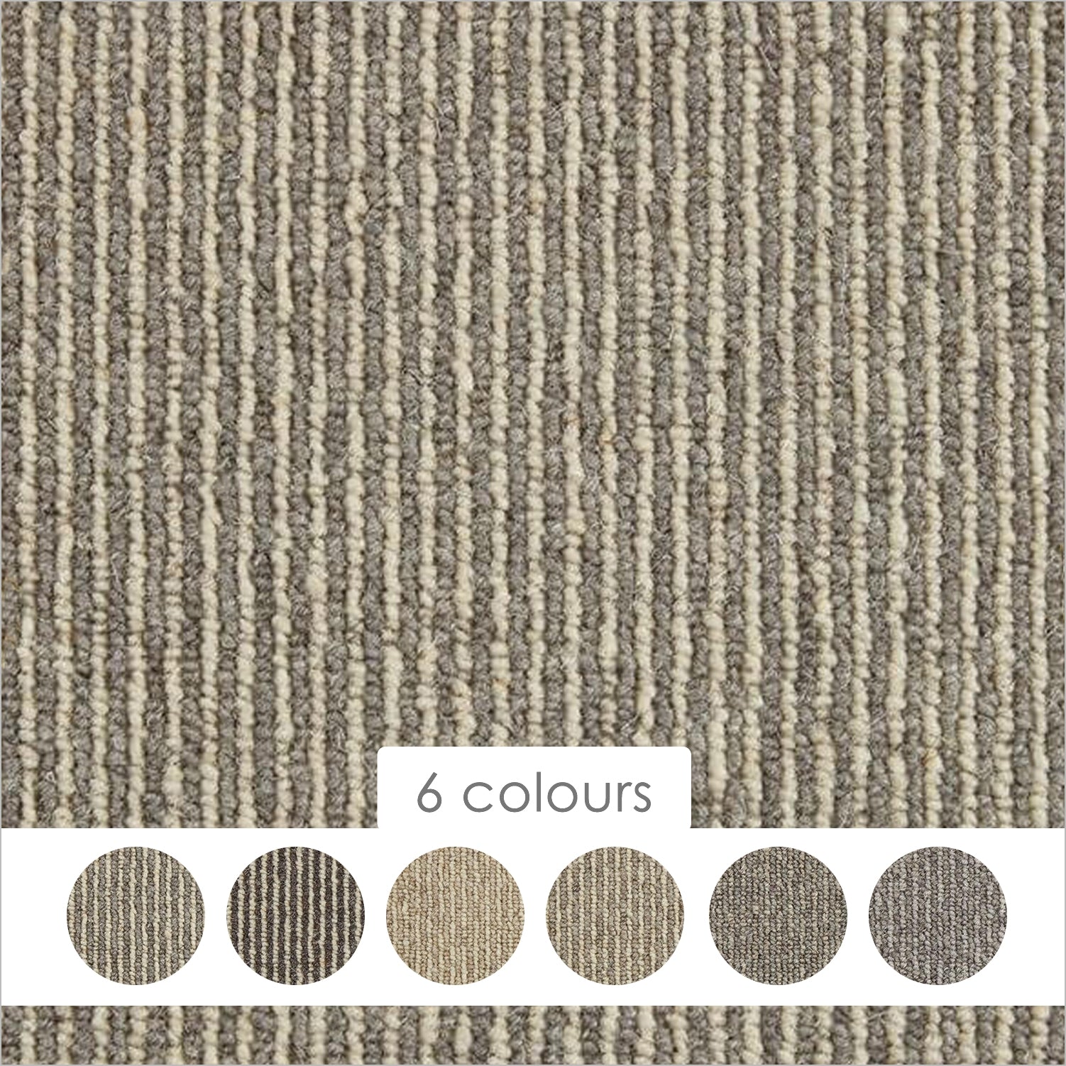 Kingsmead Berber Seasons Spring 100% Wool Stripe Loop Carpet