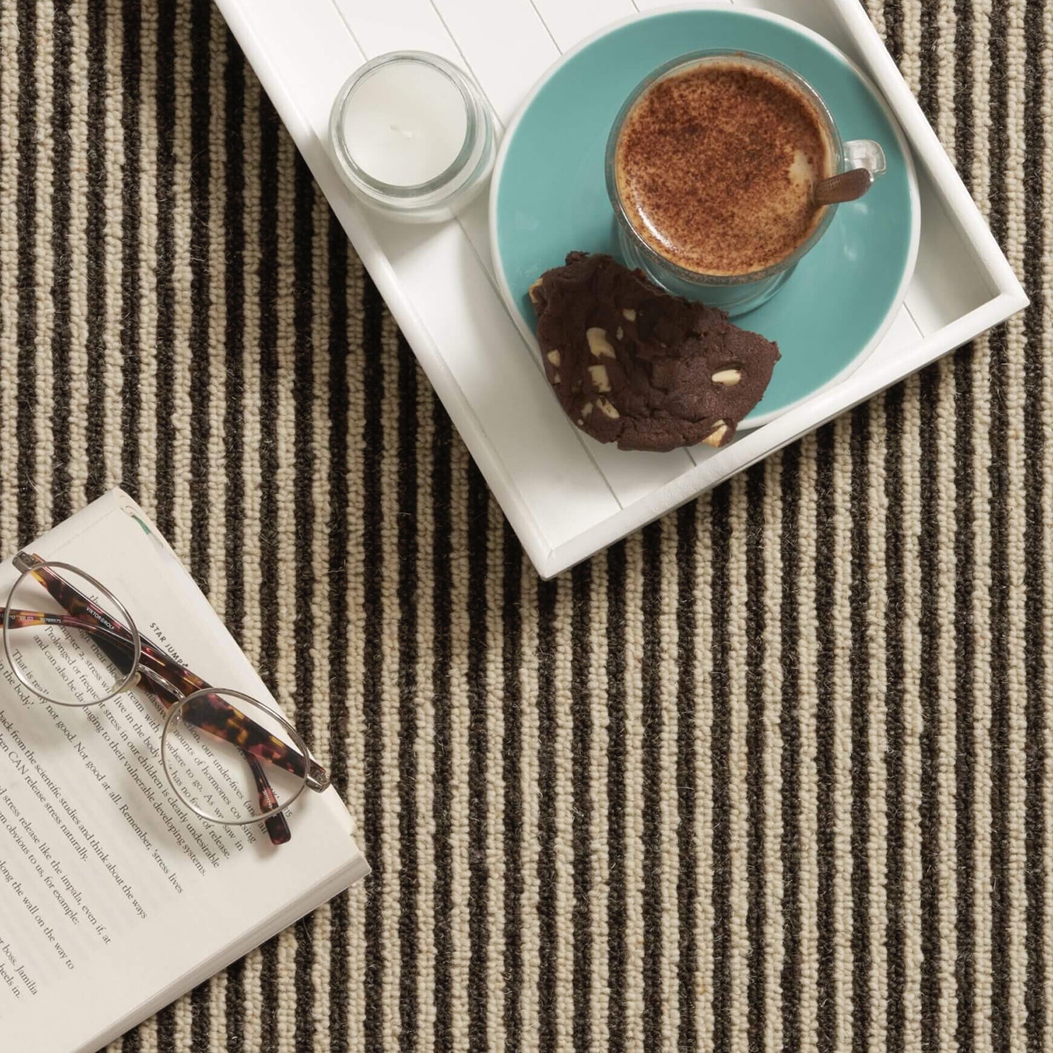 Kingsmead Epilogue Stripe 100% Wool Loop Carpet