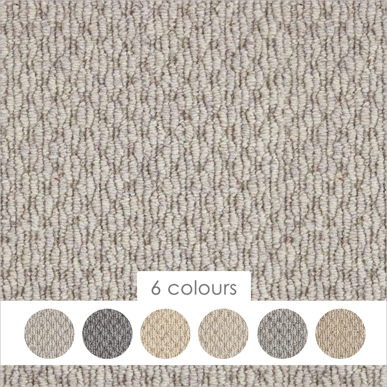 Kingsmead New Berber Attraction Sahara 50% Wool Blend Loop Carpet