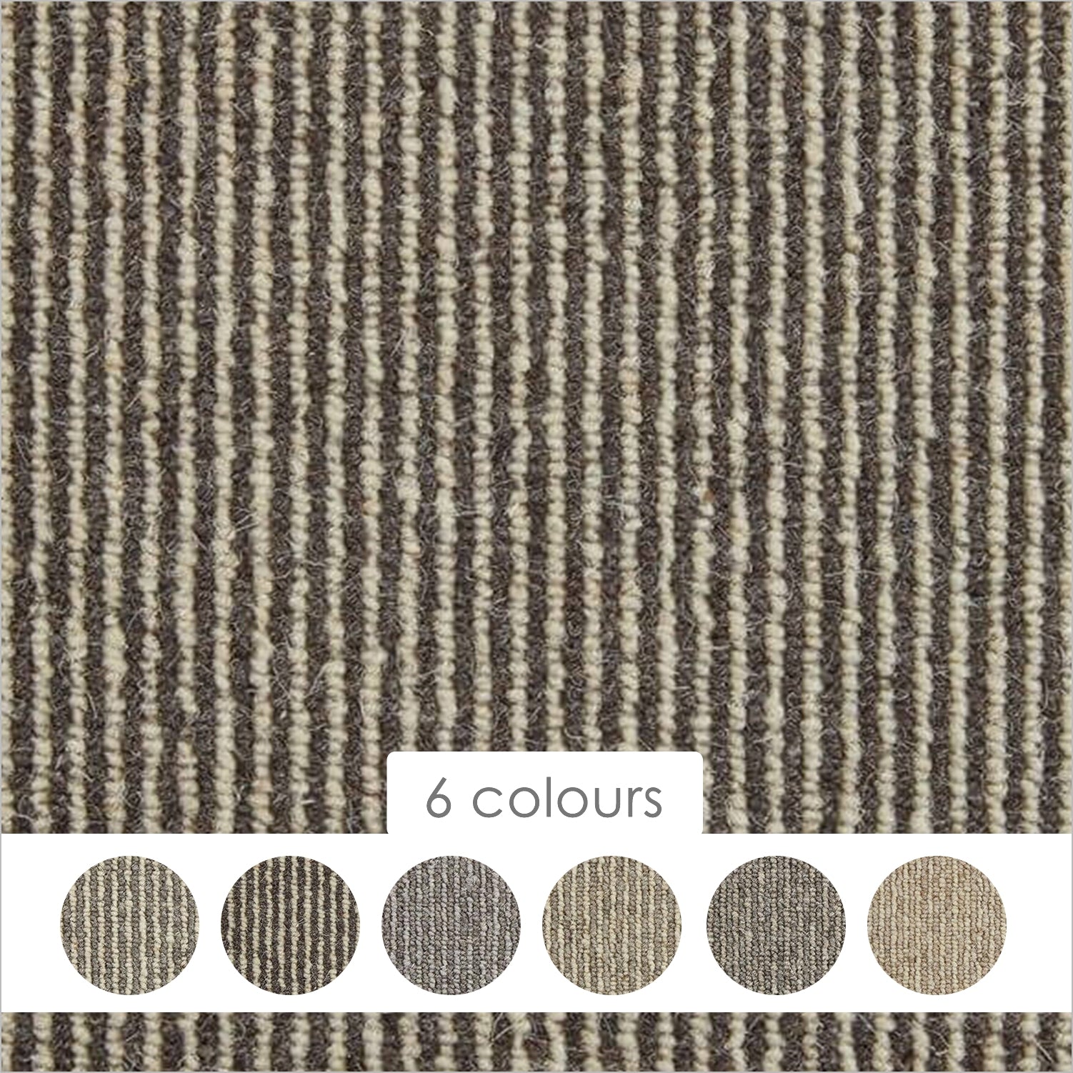 Kingsmead Prologue Stripe 100% Wool Loop Carpet