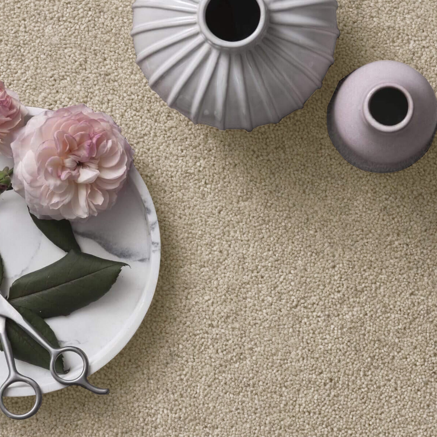 Kingsmead 40oz Weald Park Platinum 80% Wool Blend Twist Carpet