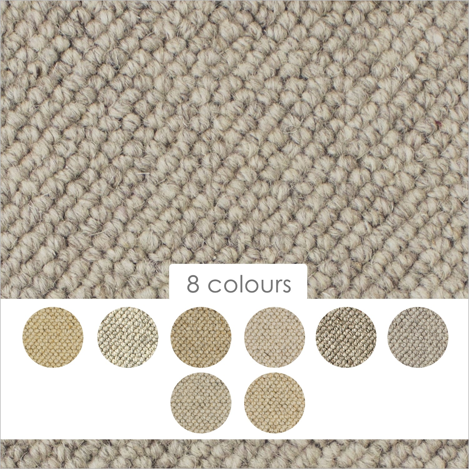 Causeway Carpets Nature Core 100% Wool Loop Pile Carpet