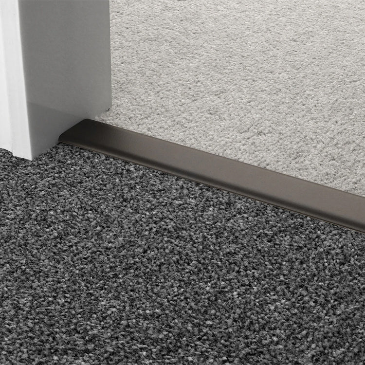 Stairrods UK Double Z9 Dual Edge Door Bar in Black - Carpet to Carpet