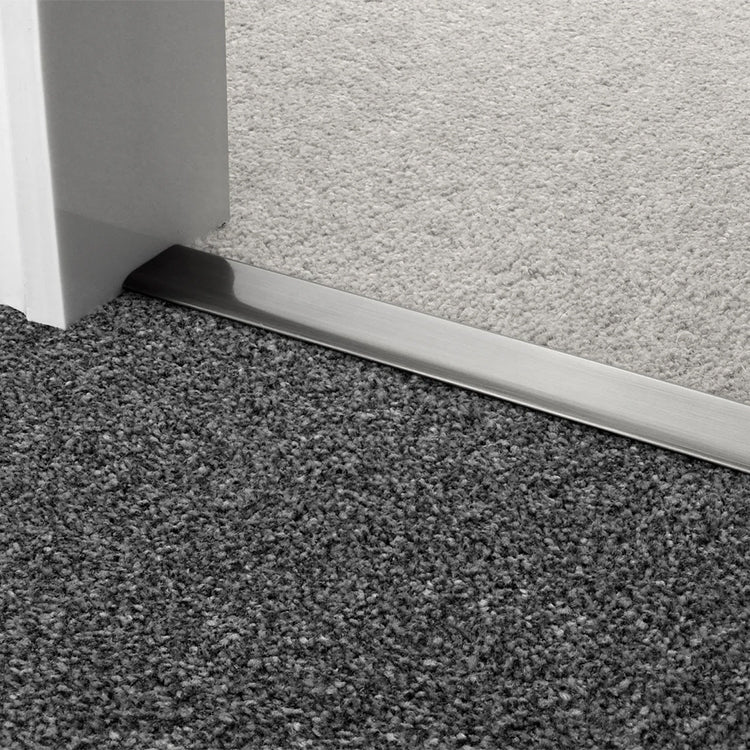 Stairrods UK Double Z9 Dual Edge Door Bar in Pewter - Carpet to Carpet