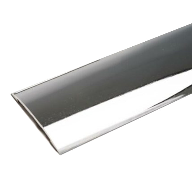 Gripperrods Premier Stick Down Cover Strip Door Bar in Chrome - Floor to Floor