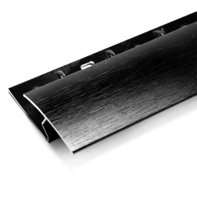Gripperrods Premier Zig Zag Door Bar in Brushed Black - Carpet to Laminate