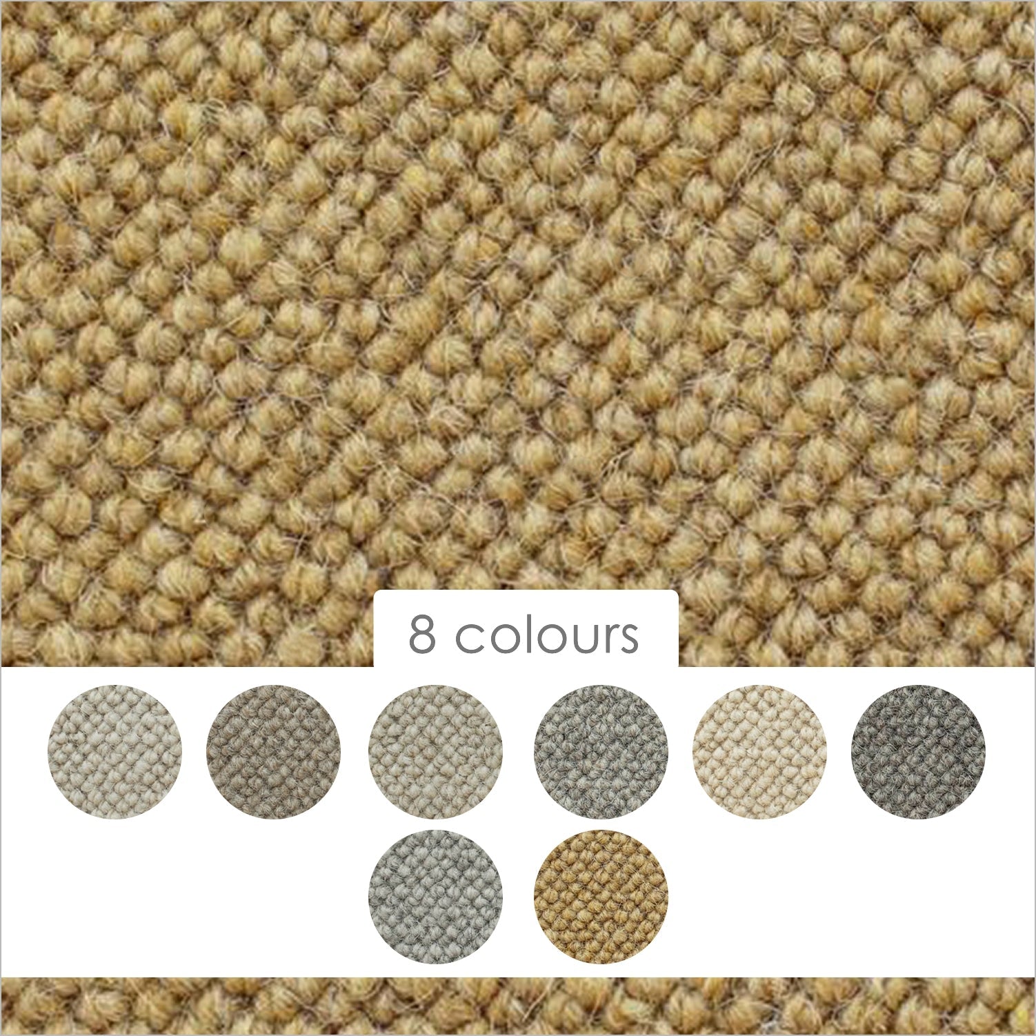 Victoria Carpets Sisal Weave Style 100% Wool Loop