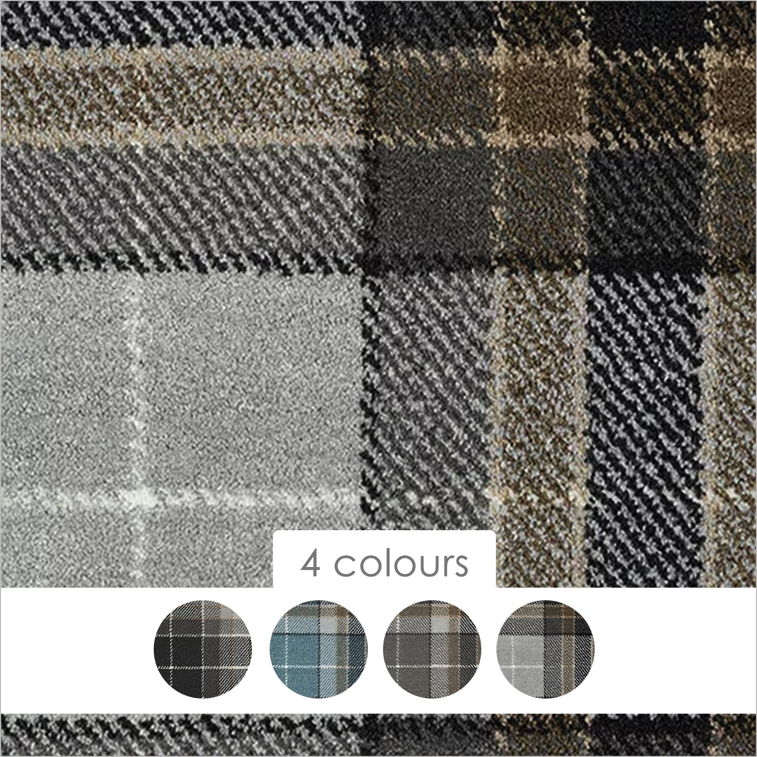 Abingdon Carpets Stainfree Wilton Check Chatsworth Tartan Pattern Carpet