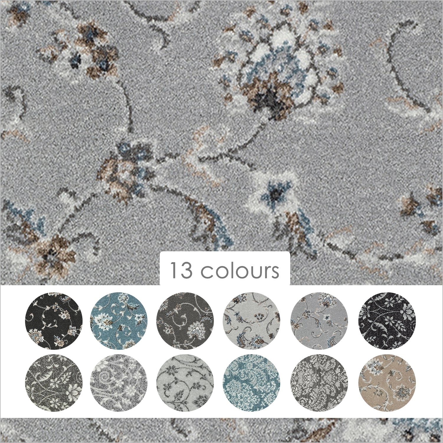 Abingdon Carpets Stainfree Wilton Floral Pattern Carpet
