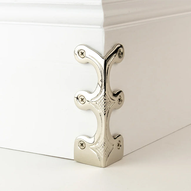Stair Rods UK Skiffer Corner Protector in Polished Nickel