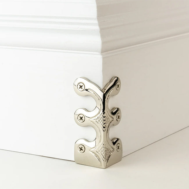 Stair Rods UK Skiffer Corner Protector in Polished Nickel