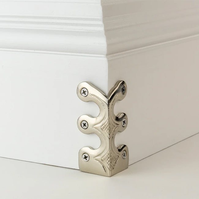 Stair Rods UK Skiffer Corner Protector in Satin Nickel