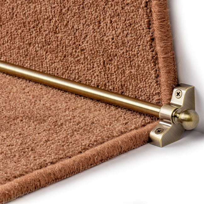 Stairrods UK Jubilee Antique Brass Stair Rod For Carpet Runners