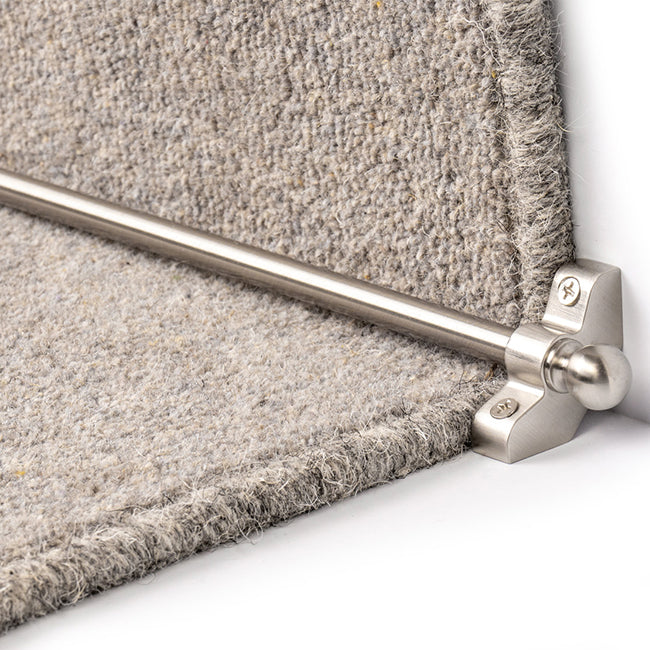 Stairrods UK Jubilee Satin Nickel Stair Rod For Carpet Runners