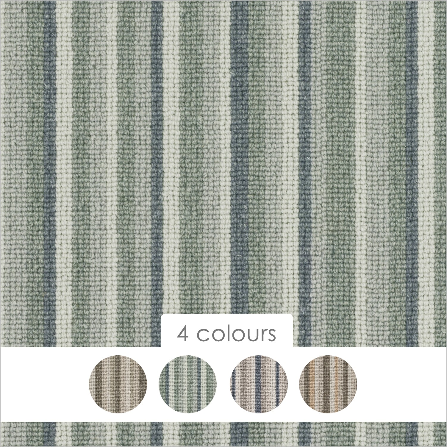 Victoria Carpets Tudor Co-Ordinates Stripe 100% Wool Loop