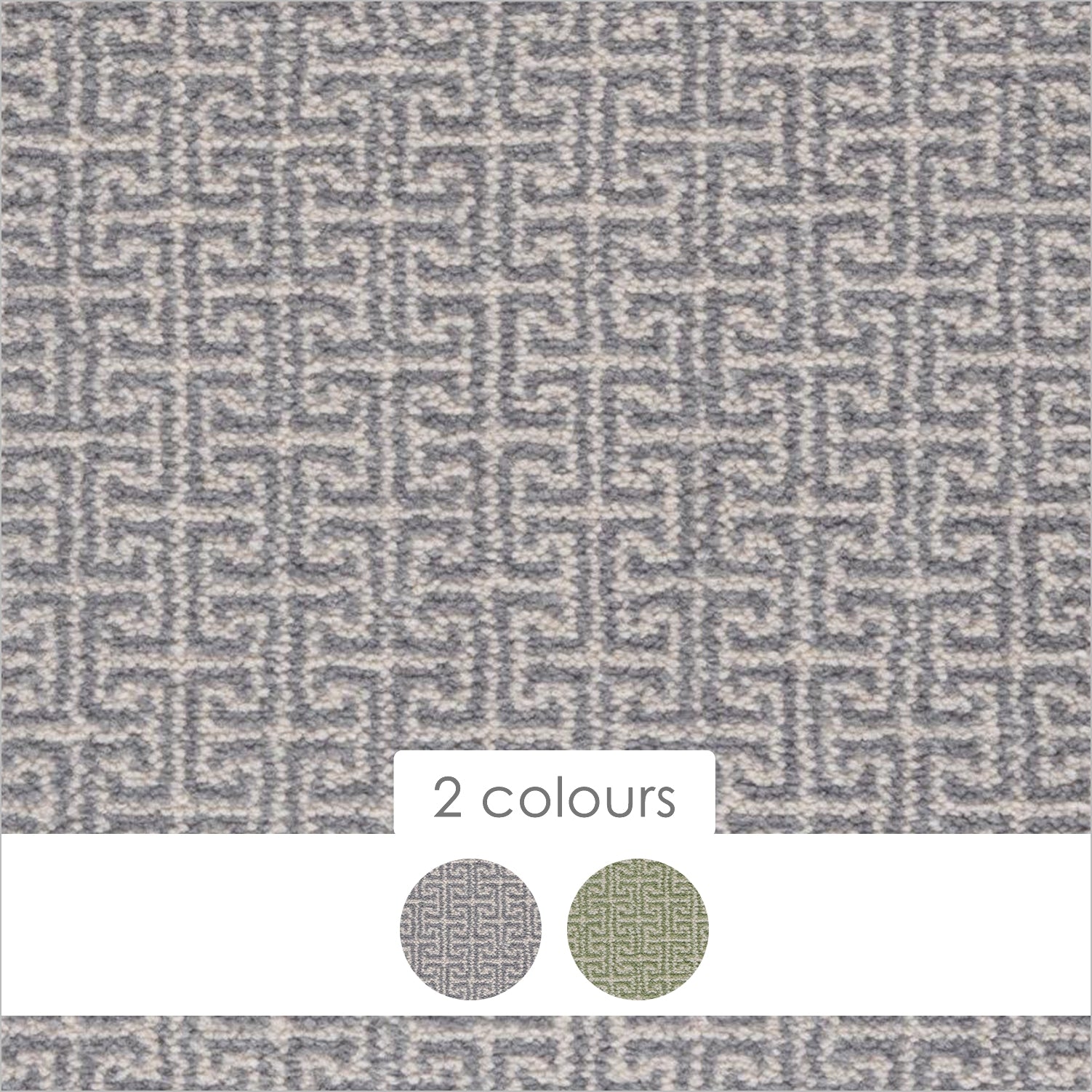 Axminster Carpets Modern Classics Greek Key 100% Wool Woven Axminster Carpet - 3.66M Wide