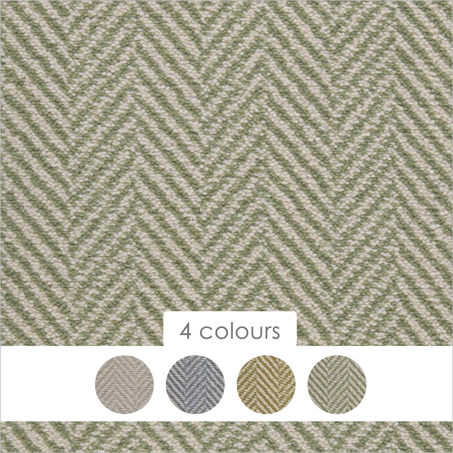 Axminster Carpets Modern Classics Herringbone 100% Wool Woven Axminster Carpet - 3.66M Wide