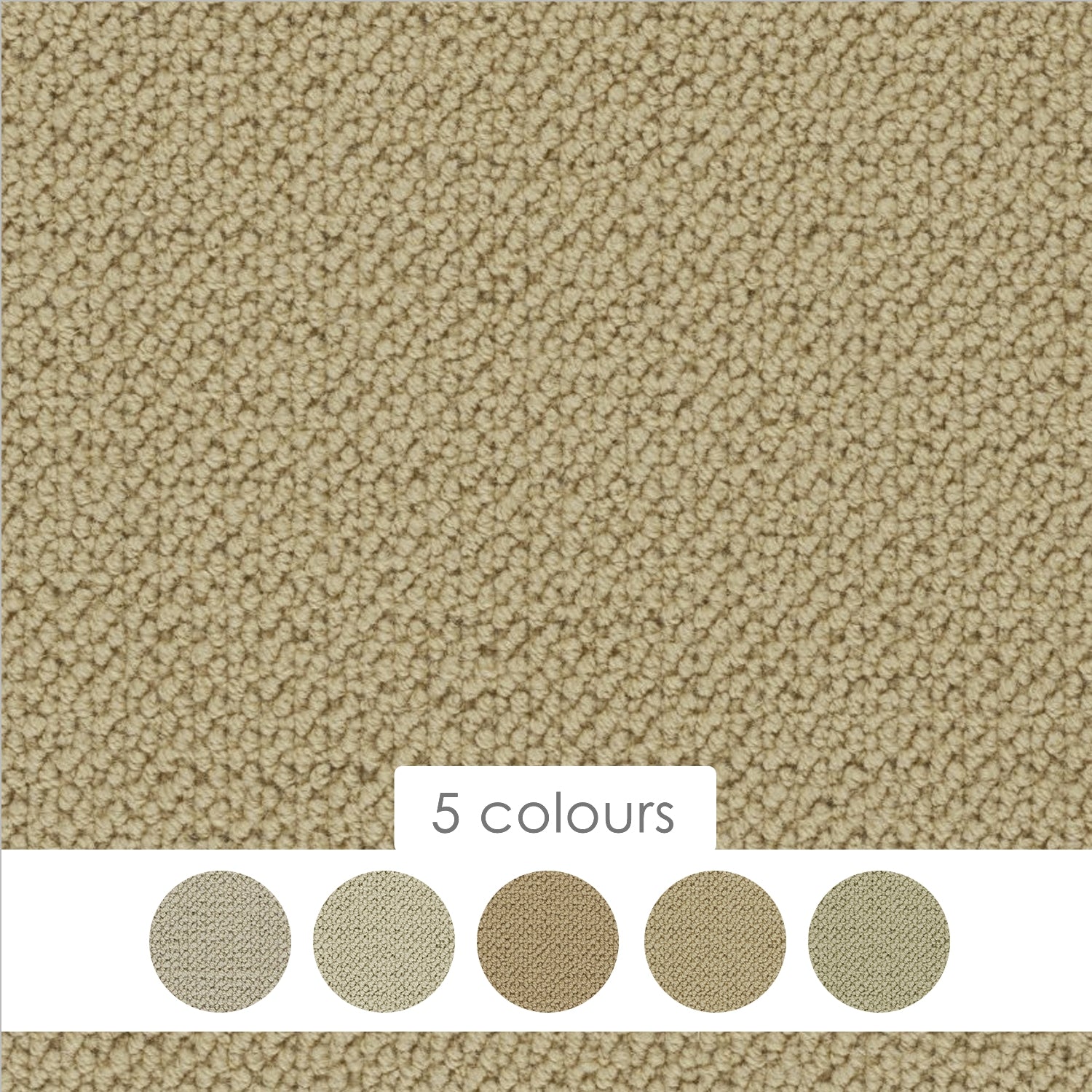 Axminster Carpets Simply Natural Grosgrain 100% Wool Loop Carpet