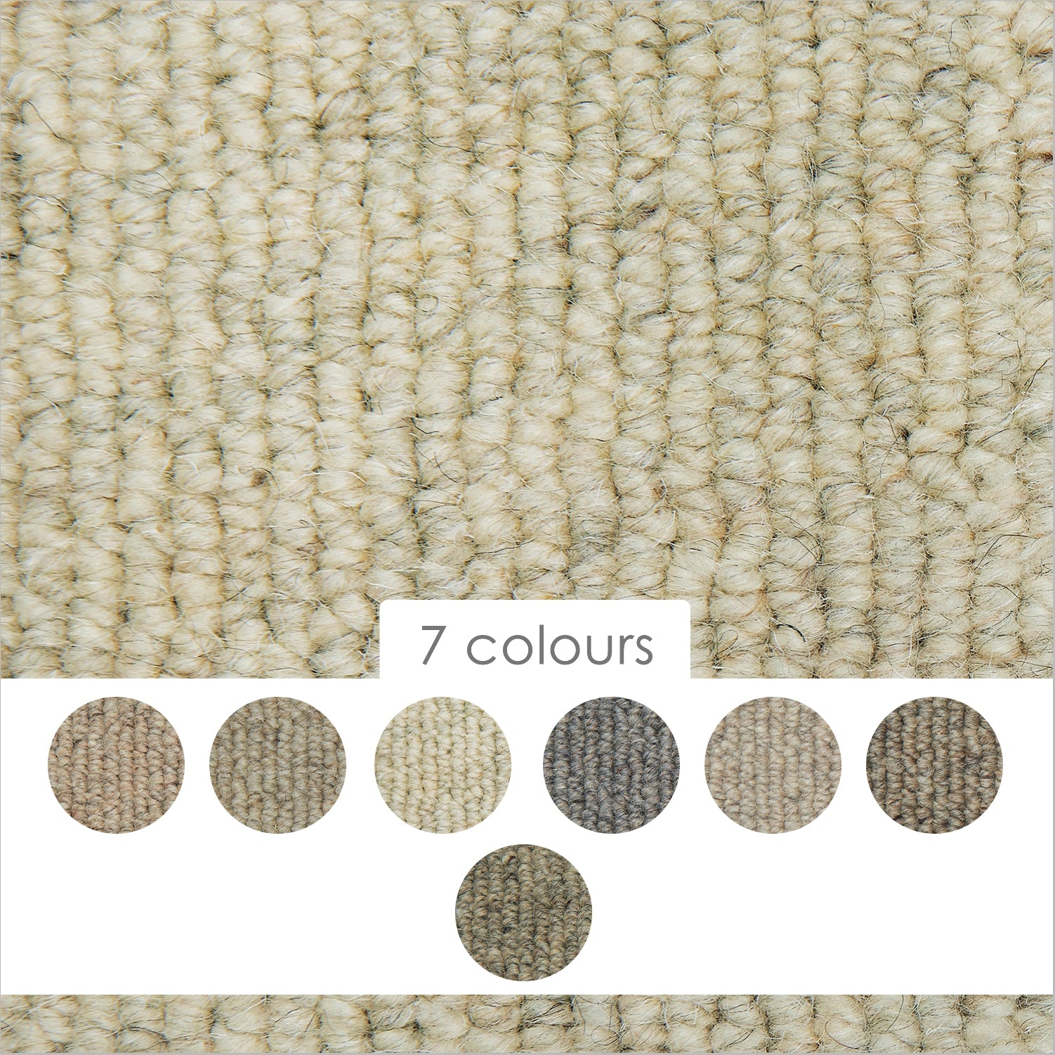 Causeway Carpets Country Style 100% Wool Loop Carpet